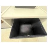 3 Fabric Drawer Storage Set with Wall Art and Faux Succulents