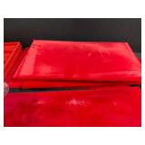 Set of Red Velvet Coin/Jewelry Display Trays and Inserts