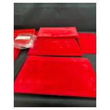 Set of Red Velvet Coin/Jewelry Display Trays and Inserts