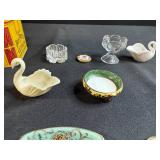 Vintage Salt Cellar Collection with Dan Patch Tin and Miniature Sterling Spoons