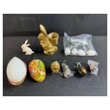 VTG Easter Rabbit Decor and Decorative VTG Egg Collection