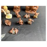 Easter Lot with Ceramic Bunnies, Figurines, and Decorative Eggs