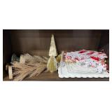 Assorted Holiday Decorations and Plastic Tableware Collection