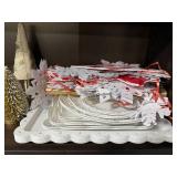 Assorted Holiday Decorations and Plastic Tableware Collection