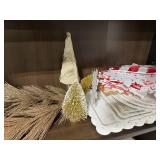 Assorted Holiday Decorations and Plastic Tableware Collection