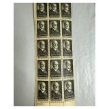 Collection of Vintage U.S. Postage Stamp Sheets and Blocks