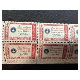 Collection of Vintage U.S. Postage Stamp Sheets and Blocks