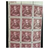 Collection of Vintage U.S. Postage Stamp Sheets and Blocks