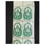 Collection of Vintage U.S. Postage Stamp Sheets and Blocks