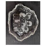 Holiday Serving Set with Decorative Plates and Jar of Red Striped Straws