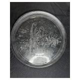 Holiday Serving Set with Decorative Plates and Jar of Red Striped Straws