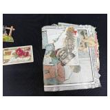 Collection of Antique and Vintage Paper Ephemera Die Cuts and Cards