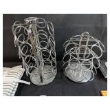 Assorted Kitchenware Lot with Keurig Metal Racks, Cutting Boards, and Decorative Tray