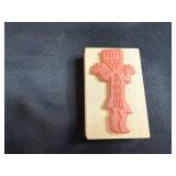 Wooden Drawer Organizer with Dividers, 2 Decorative Trinket Boxes, and Rubber Stamp