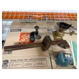 Collection of Vintage Hand Tools, Oil Can, and Drafting Guides
