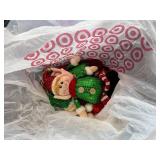 Holiday Decor Collection with LED Lights, Ornaments, and Bows in Storage Bin