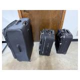 Set of 3 Black Luggage Suitcases Ricardo and American Tourister