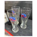 Planet Hollywood Glasses, Marble Cactus Bookends, and Mixed Napkin Ring Lot
