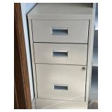 3-Drawer Metal File Cabinet, 29x15x18 Inches