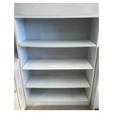 White 4-Shelf Adjustable Bookcase 48in Tall