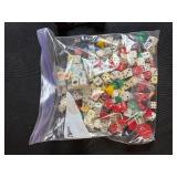 Assorted Board Game Dice, Cribbage Board, and Game Tokens Lot