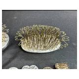 Collection of Vintage Flower Frogs and Floral Arrangers Assorted Styles