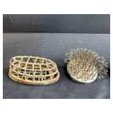 Collection of Vintage Flower Frogs and Floral Arrangers Assorted Styles