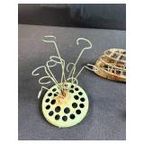 Collection of Vintage Flower Frogs and Floral Arrangers Assorted Styles