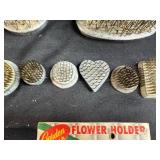 Collection of Vintage Flower Frogs and Floral Arrangers Assorted Styles