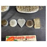 Collection of Vintage Flower Frogs and Floral Arrangers Assorted Styles