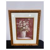 Set of 2 Framed Art Prints with Landscape and Floral Themes