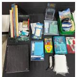 Large Office and School Supplies Lot with Rulers, Markers, Organizers, and More