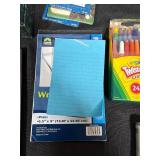 Large Office and School Supplies Lot with Rulers, Markers, Organizers, and More