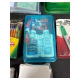 Large Office and School Supplies Lot with Rulers, Markers, Organizers, and More