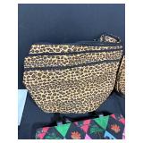 Assorted Shoulder Bags and Cosmetic Pouches Animal Print and Floral Designs Set of 6