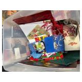 Large Collection of Gift and Holiday Gift Bags in Storage Tote