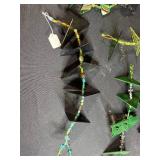Collection of Handmade Glass Bead and Geometric Ornament Hangings