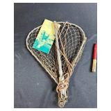 Vintage Fishing Net, Float, and Hand Spear Collection