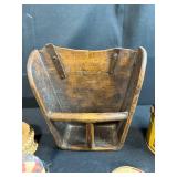 Vintage Decor Collection: Tobacco Tin, Wooden Wall Bin, Handcrafted Baskets, and Kachina Doll