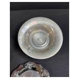 Collection of Vintage Silver-Plated Serving Trays, Bowls, and Utensils