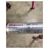 Walgreens Red Folding Walker with Wheels