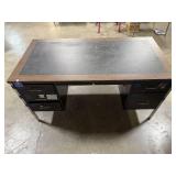 Metal Office Desk with Laminate Top and Multiple Drawers 60x30x30 Inches