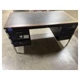 Metal Office Desk with Laminate Top and Multiple Drawers 60x30x30 Inches