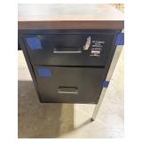 Metal Office Desk with Laminate Top and Multiple Drawers 60x30x30 Inches