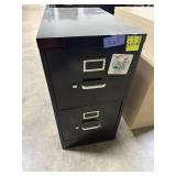Lot of 3 Two-Drawer Metal Filing Cabinets, 29x15x25 and 29x15x18 Inches