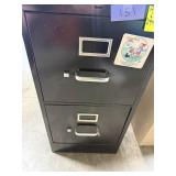 Lot of 3 Two-Drawer Metal Filing Cabinets, 29x15x25 and 29x15x18 Inches