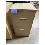 Lot of 3 Two-Drawer Metal Filing Cabinets, 29x15x25 and 29x15x18 Inches