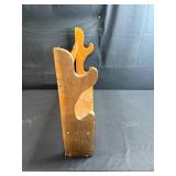 Vintage Wooden Two-Tier Wall Shelf Rack