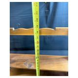 Vintage Wooden Two-Tier Wall Shelf Rack