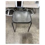 Patio Set with 2 Swivel Chairs and Glass-Top Side Table